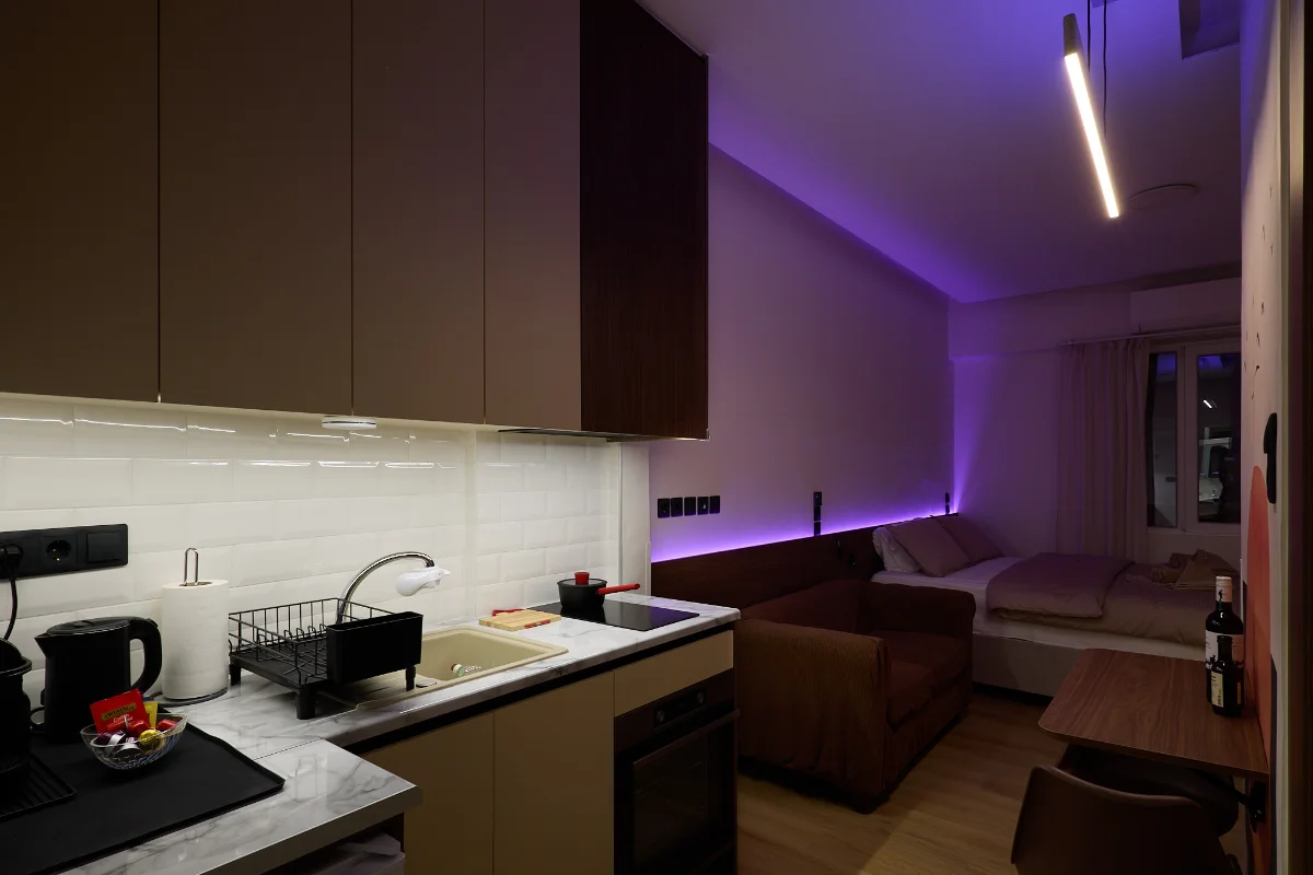 Living area at Estiano Voúlis